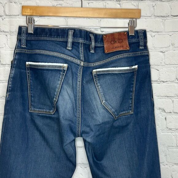 Alberto 'Bike' Regular Slim Fit Men's Blue Denim Jeans Size 32x34 Cycling Jeans - Picture 2 of 11